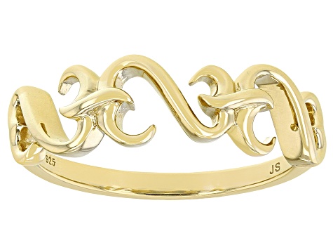 14k Yellow Gold Over Sterling Silver Band Ring
