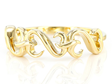 14k Yellow Gold Over Sterling Silver Band Ring