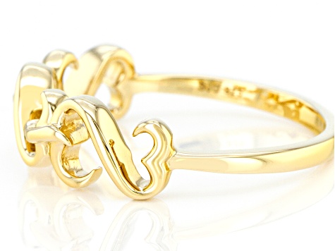 14k Yellow Gold Over Sterling Silver Band Ring