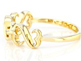 14k Yellow Gold Over Sterling Silver Band Ring