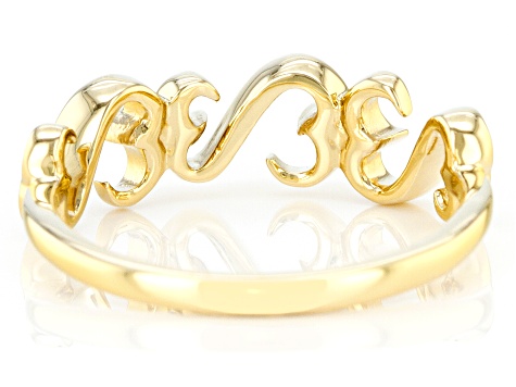 14k Yellow Gold Over Sterling Silver Band Ring