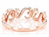 14k Rose Gold Over Sterling Silver Band Ring