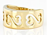 14k Yellow Gold Over Sterling Silver Wide Band Ring