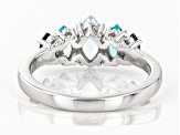 Sky Blue Topaz Rhodium Over Sterling Silver Ring 1.34ctw