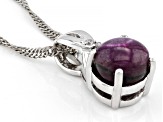 Indian Star Ruby With Rhodium Over Sterling Silver Pendant With Chain 2.19ctw