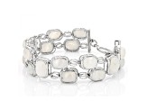 Rainbow Moonstone Rhodium Over Sterling Silver Bracelet