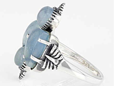 Blue Dreamy Aquamarine Sterling Silver Ring