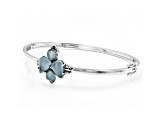 Blue Dreamy Aquamarine Sterling Silver Bracelet