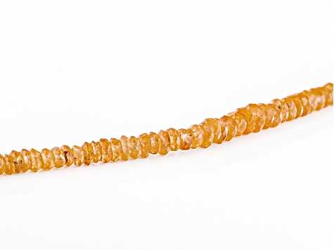 Orange Spessartite Rhodium Over Sterling Silver Beaded Bracelet