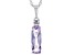 Lavender Amethyst With White Zircon Rhodium Over Sterling Silver Pendant With Chain 2.95ctw