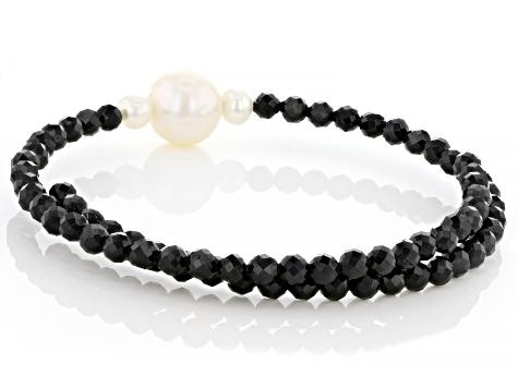 Amazon.com: Black 7.5-8.5mm AA Quality Freshwater 925 Sterling Silver  Cultured Pearl Bracelet For Women-7 in length: Necklaces: Clothing, Shoes &  Jewelry