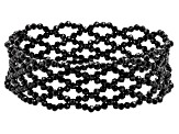 Black Spinel Woven Stretch Bracelet