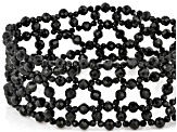 Black Spinel Woven Stretch Bracelet