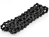 Black Spinel Woven Stretch Bracelet