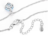 Sky Blue Glacier Topaz Rhodium Over Sterling Silver Pendant With Chain 2.25ct