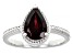 Red Garnet Rhodium Over Sterling Silver Ring 1.62ct