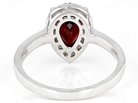 Red Garnet Rhodium Over Sterling Silver Ring 1.62ct