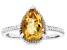 Yellow Citrine Rhodium Over Sterling Silver Ring 1.53ct