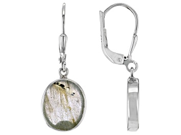 Picture of Labradorite Rhodium Over Sterling Silver Dangle Earrings
