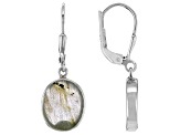 Labradorite Rhodium Over Sterling Silver Dangle Earrings