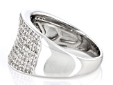 White Zircon Rhodium Over Sterling Silver Ring 1.24ctw