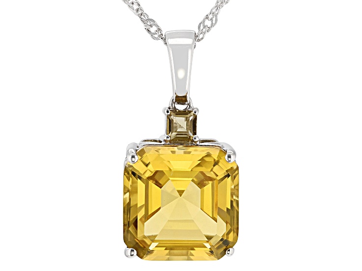 Black Spinel 18K Yellow Gold Over Sterling Silver Pendant