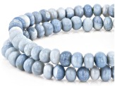 Blue Opal Stretch Bracelet Set of 2