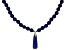 Blue Lapis Lazuli Rhodium Over Sterling Silver Necklace
