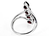Magenta Rhodolite Rhodium Over Sterling Silver Ring 1.93ctw
