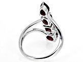 Raspberry Rhodolite Rhodium Over Sterling Silver Ring 1.93ctw