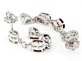 Multi-Tourmaline With White Zircon Rhodium Over Sterling Silver Earrings 3.42ctw