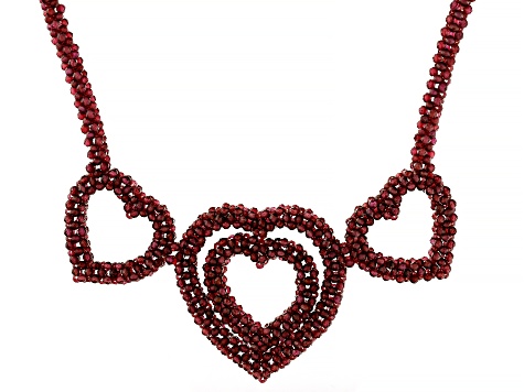 Red Garnet Heart Necklace