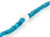 Blue Neon Apatite Rhodium Over Sterling Silver Bracelet