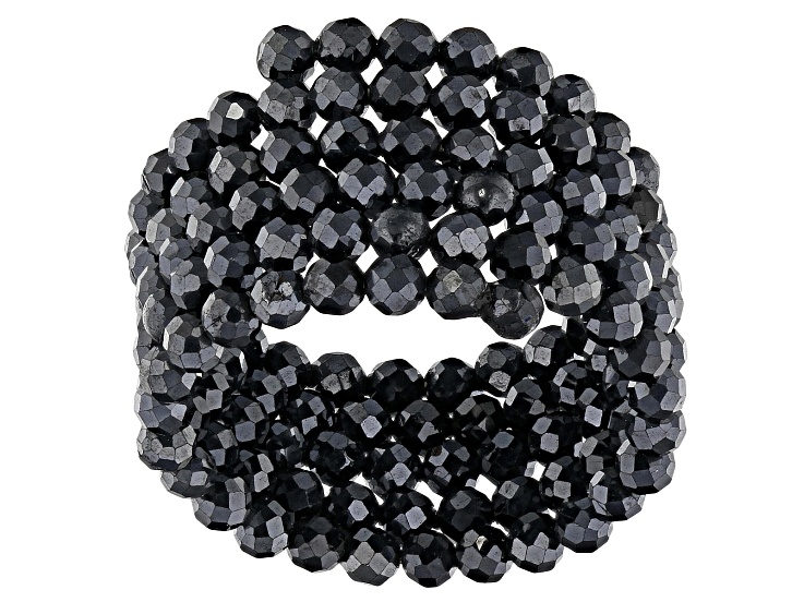 Silver Sky Color Spinel Stainless Steel Adjustable Wrap Ring