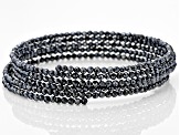 Silver Sky Color Spinel Stainless Steel Adjustable Wrap Bracelet