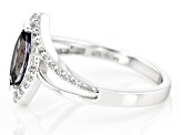 Iolite Rhodium Over Sterling Silver Ring 1.08ctw