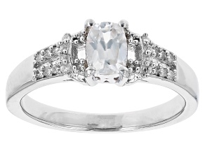 White Zircon Rhodium Over Sterling Silver Ring 0.71ctw