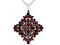Red Garnet Rhodium Over Sterling Silver Pendant with Chain 6.68ctw