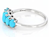 Sleeping Beauty Turquoise Rhodium Over Sterling Silver Ring