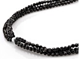 Black Spinel Rhodium Over Sterling Silver Endless Necklace