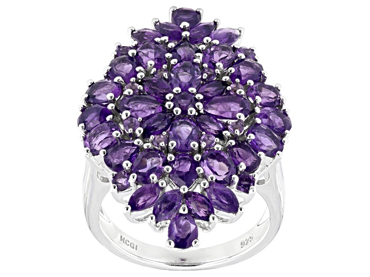 【BLACKPURPLE】[silver925] milky ring Black Spinel Rhodium Over Sterling Silver Ring 1.80ctw