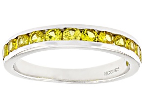 Yellow Lab Created Sapphire Rhodium Over Sterling Silver Ring 0.93ctw