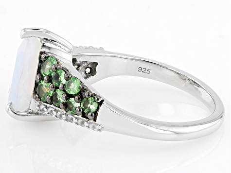 ヘトロジェニティ　Raw Face/Blasted Silver Blue & White Lab Created Sapphire Rhodium Over Sterling