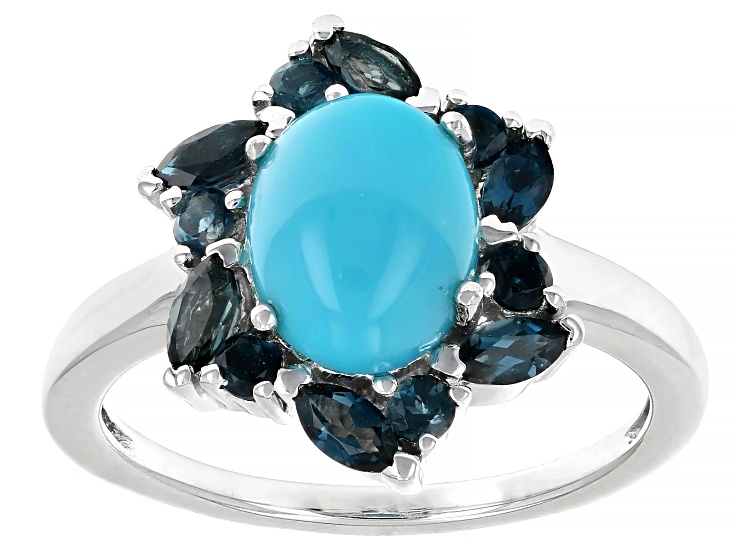 アクセサリーその他 MALIPARMI Woman Jewel Blue 3 TC051090940 80014 Blue Sleeping Beauty Turquoise Rhodium Over Sterling Silver