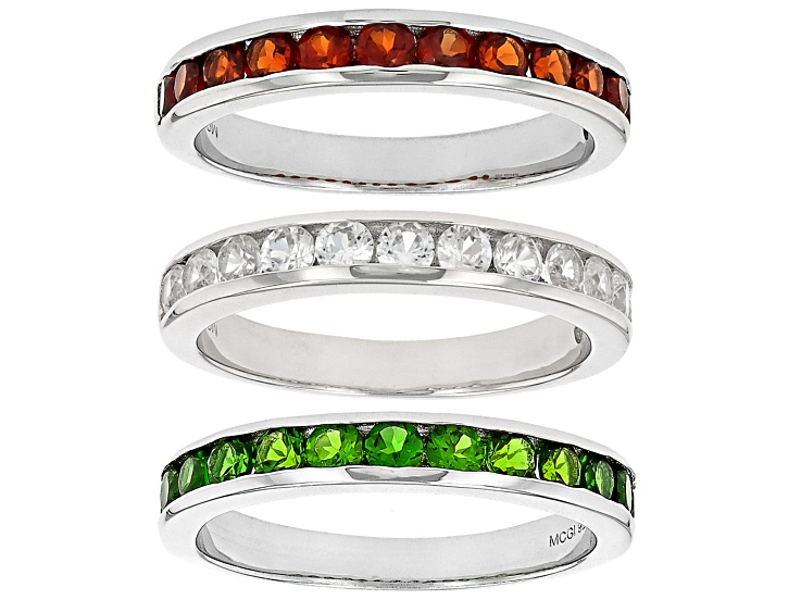 White Cubic Zirconia Platinum Over Sterling Silver Ring 3.89