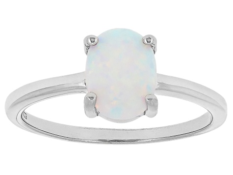 Multi-Color Lab Created Opal Rhodium Over Sterling Silver