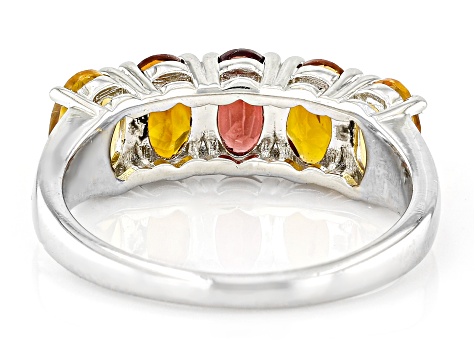 Red Garnet Platinum Over Sterling Silver Ring 2.20ctw