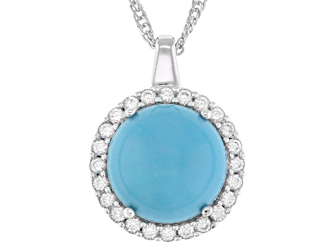 Naguisa ● Thalis Single Blue Olive 【 残りわずか】 Blue Sleeping Beauty Turquoise Rhodium Over Sterling Silver