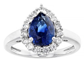Blue Kyanite Rhodium Over Sterling Silver Ring 2.43ctw