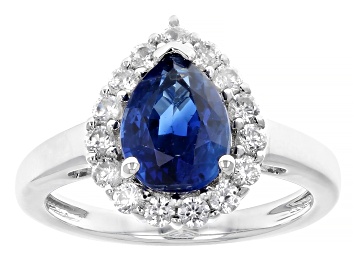 Picture of Blue Kyanite Rhodium Over Sterling Silver Ring 2.43ctw